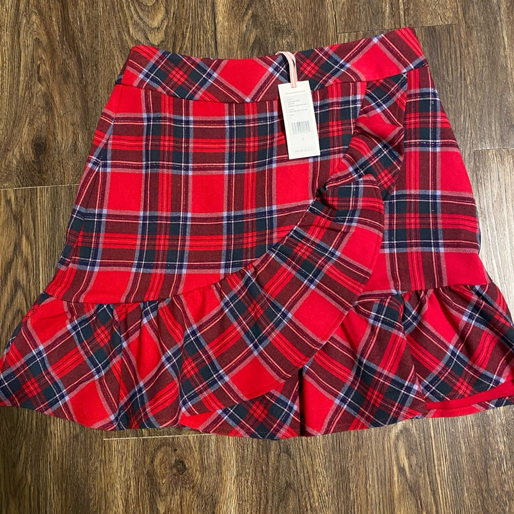 Vineyard Vines Red and Blue Plaid Mini Skirt